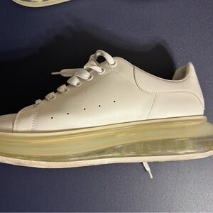 Alexander McQueen White Sneakers with Cream Sole